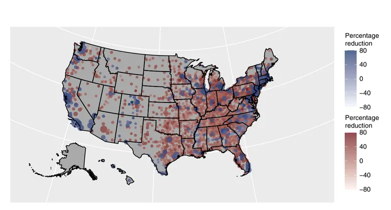 Figure from “Partisan differences in physical distancing are linked to health outcomes during the COVID-19 pandemic”